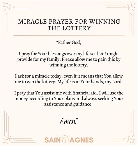 prayer for raffle draw|7 Effective Prayers for Winning The Lottery (With Images).